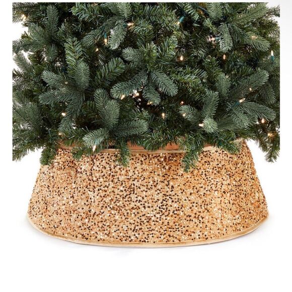 Giftcraft Gold Sequin Tree Collar - Picture 1 of 4